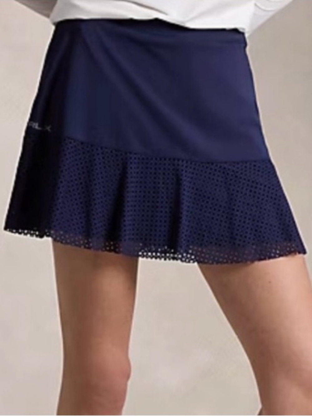 RLX Ralph Lauren Small Skort Golf Concept 1 Skirt Navy Eyelet Undershorts NWT